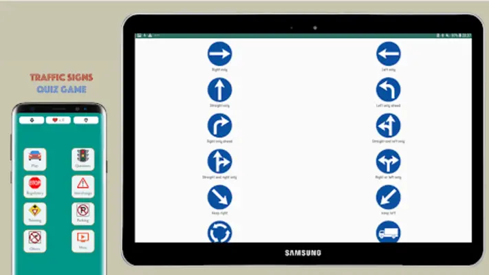 Traffic Signs Game Road sign android App screenshot 1